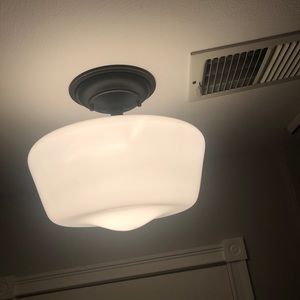 Semi flushed mount light fixture